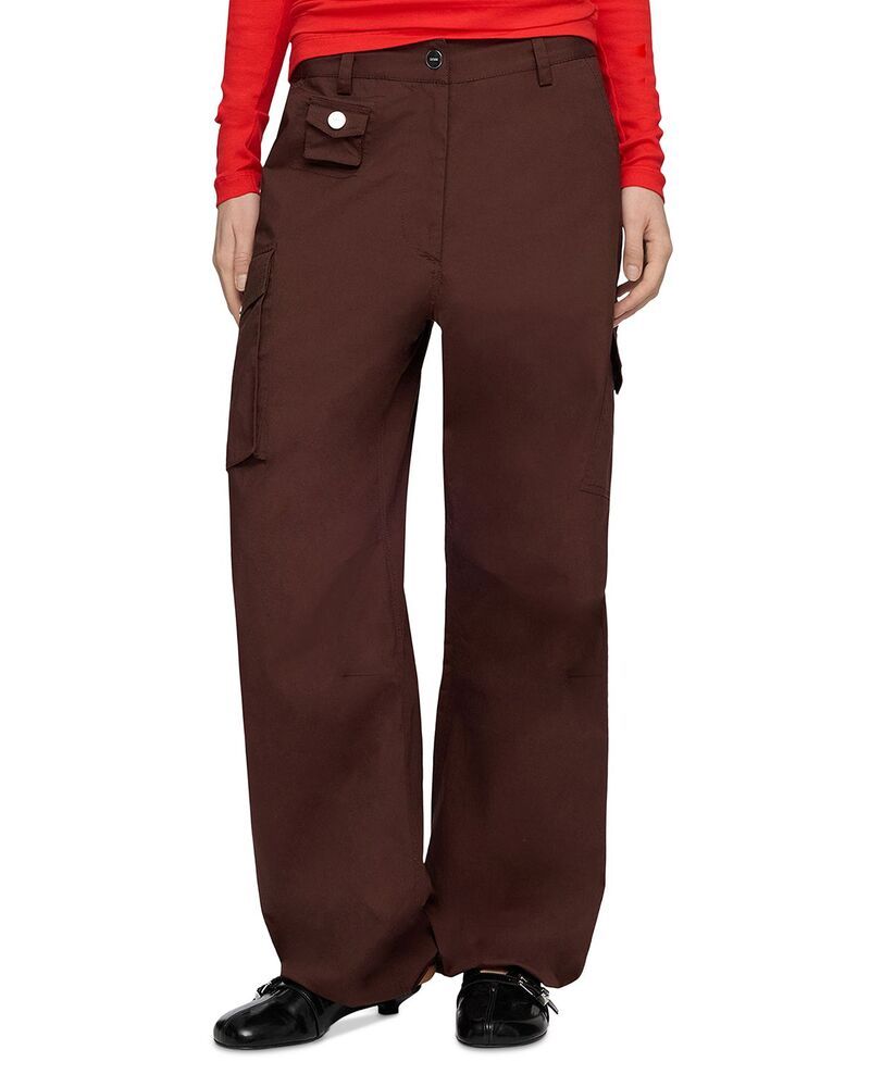 ガニー レディース ボトムス カジュアルパンツ コットン GANNI Stretch Cotton Cargo Trousers Chicory Coffe 61,490円