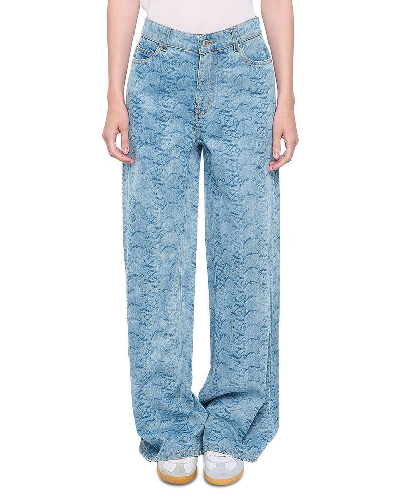 ザディグ エ ヴォルテール レディース ボトムス デニムパンツ ワイドレッグ ジーンズ Zadig Voltaireli High Rise Wide Leg Jeans in Light Blue