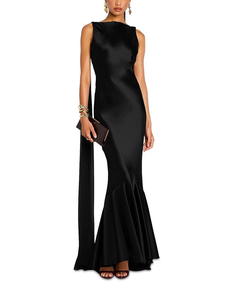 レトロフェット レディース トップス ワンピース Retrofete Julia Sash Gown Black ブラック