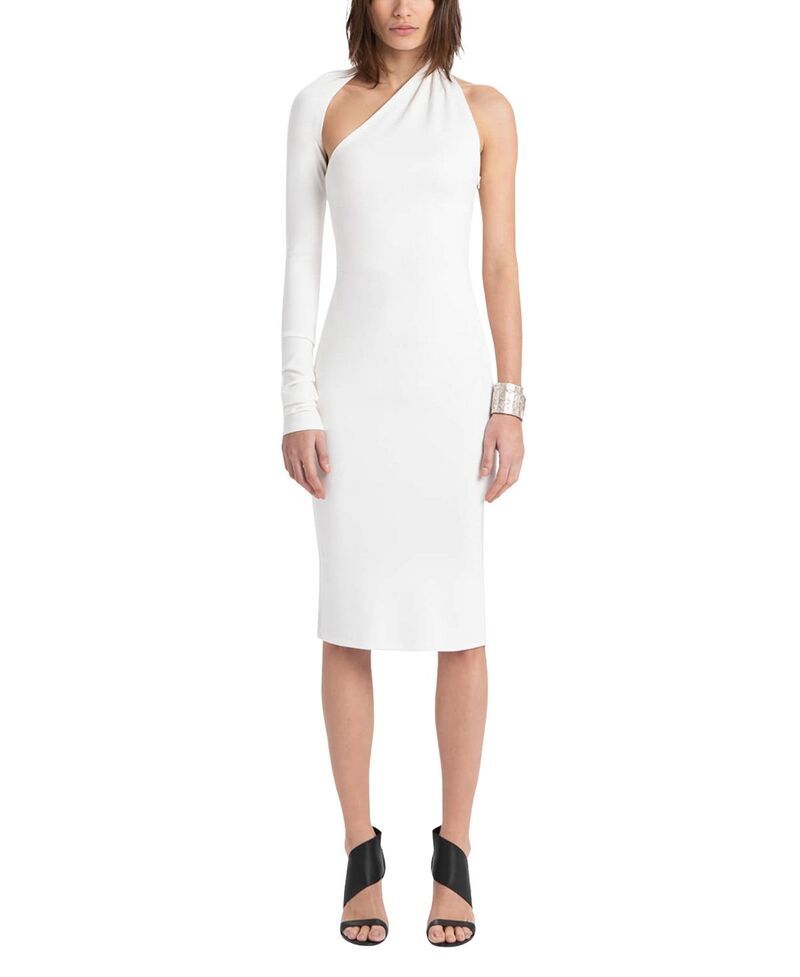 マルセラ レディース トップス ワンピース ミディ Marcella Manhattan One Shoulder Midi Dress Off White オフホワイト