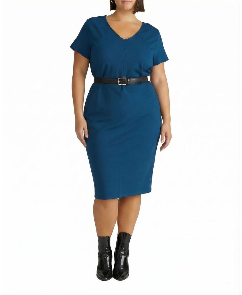 ユニバーサル スタンダード レディース トップス ワンピース Vネック プラスサイズ Universal Standard Womens Plus Executive V Neck Ponte Dre