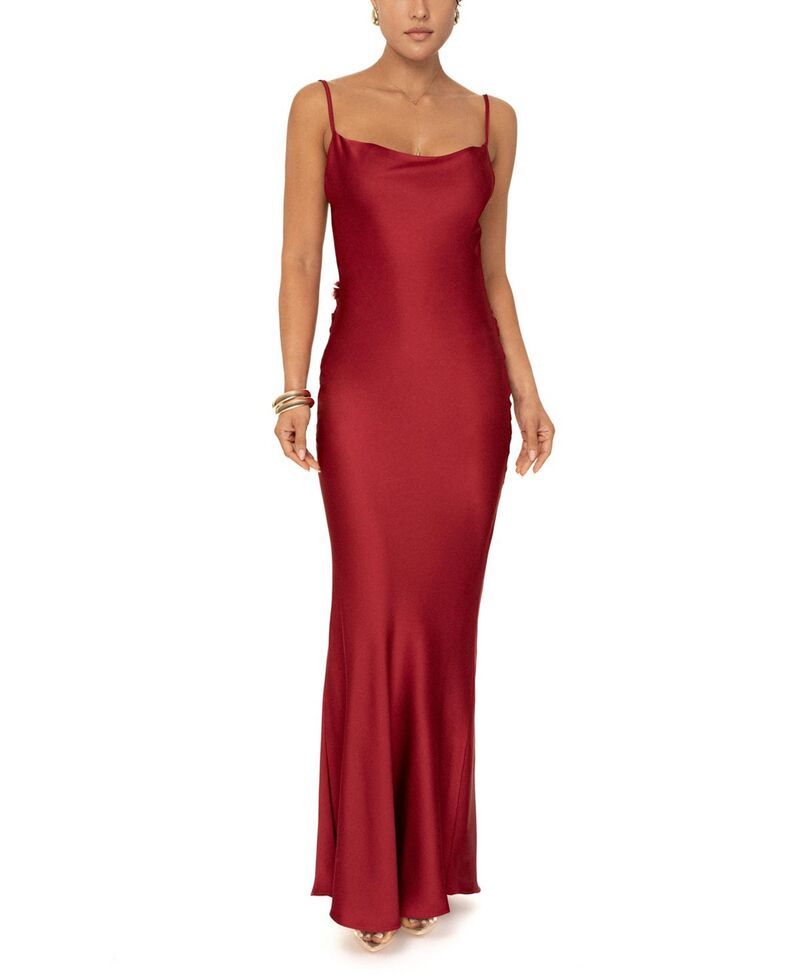 ジェイラックスレーベル レディース トップス ワンピース サテン ダウン JLUXLABEL Down The Aisle Satin Gown Red レッド 27,820円
