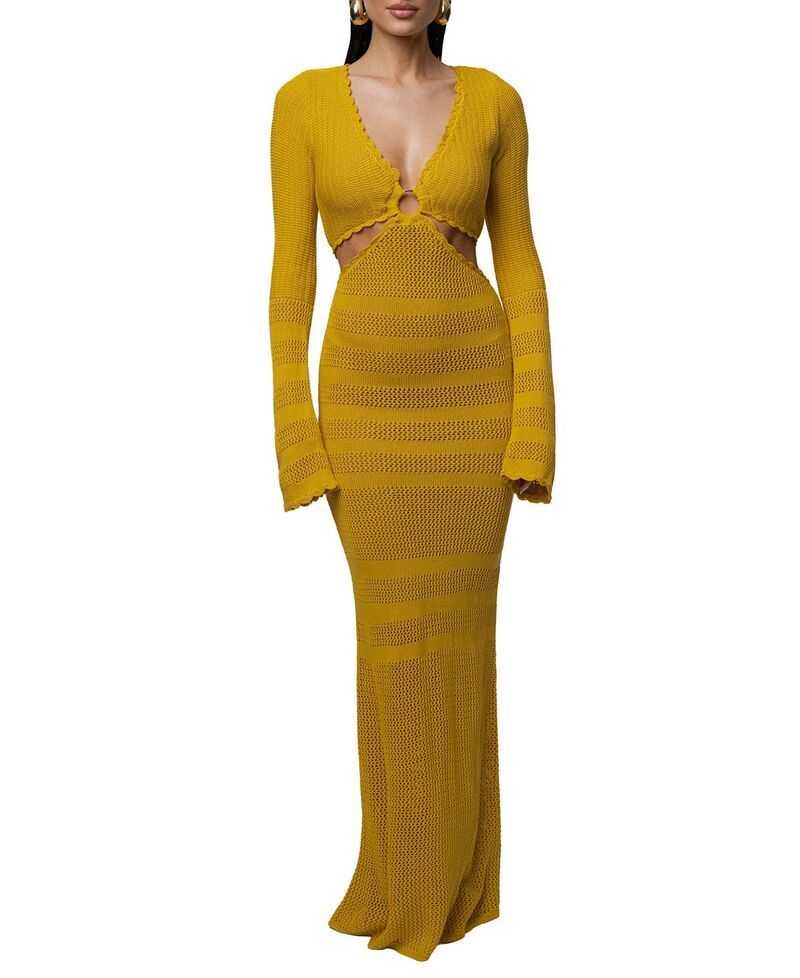 ジェイラックスレーベル レディース トップス ワンピース マキシ JLUXLABEL Blossom Haven Maxi Dress Yellow イエロー