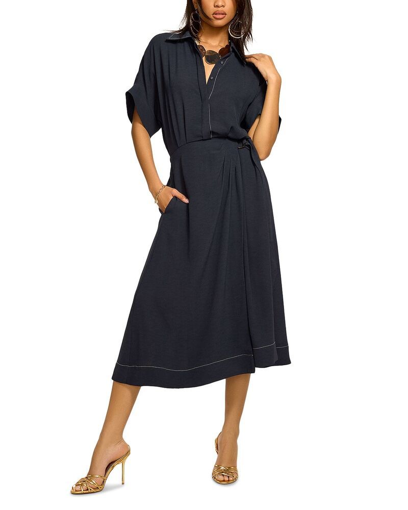 レイミー ブルック レディース ボトムスカート Ramy Brook Sonnet Wrap Skirt Dress Navy ネイビー 79,640円