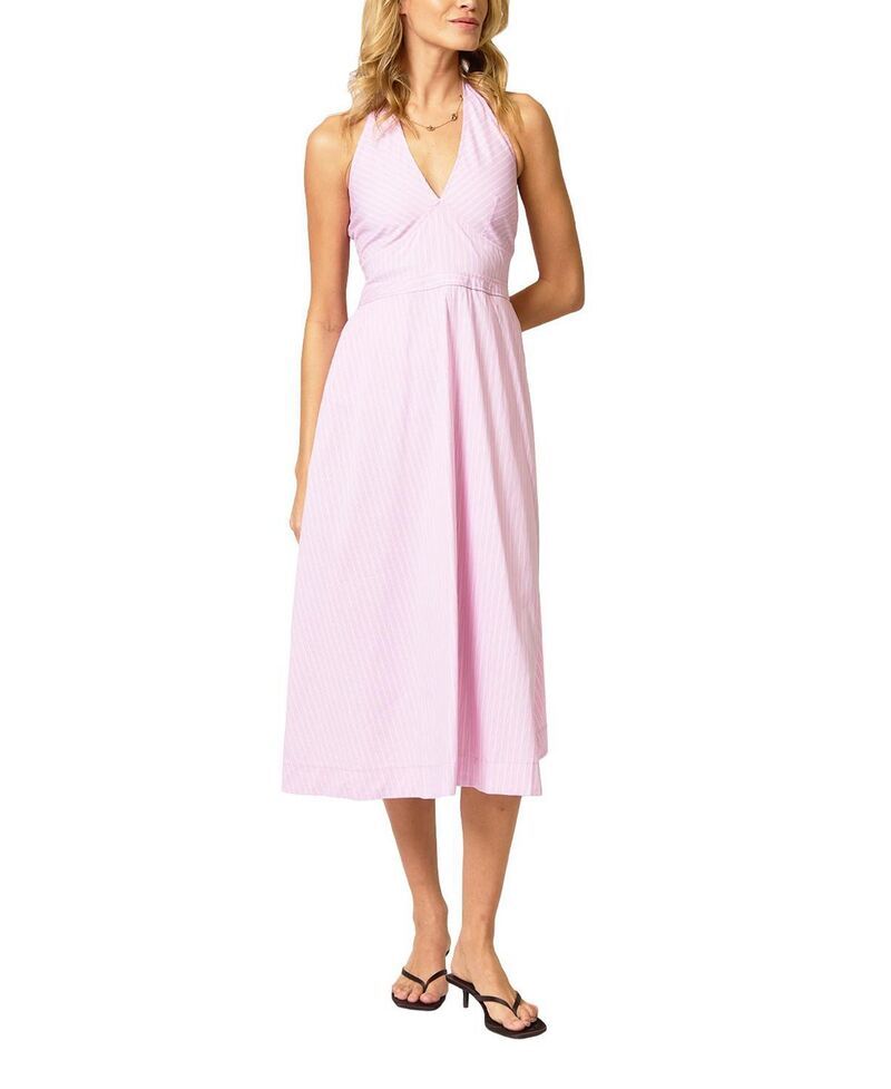 セントラルパークウェスト レディース トップス ワンピース ホルター Central Park West Womens Ora Poplin Stripe Halter Dress Light Pin