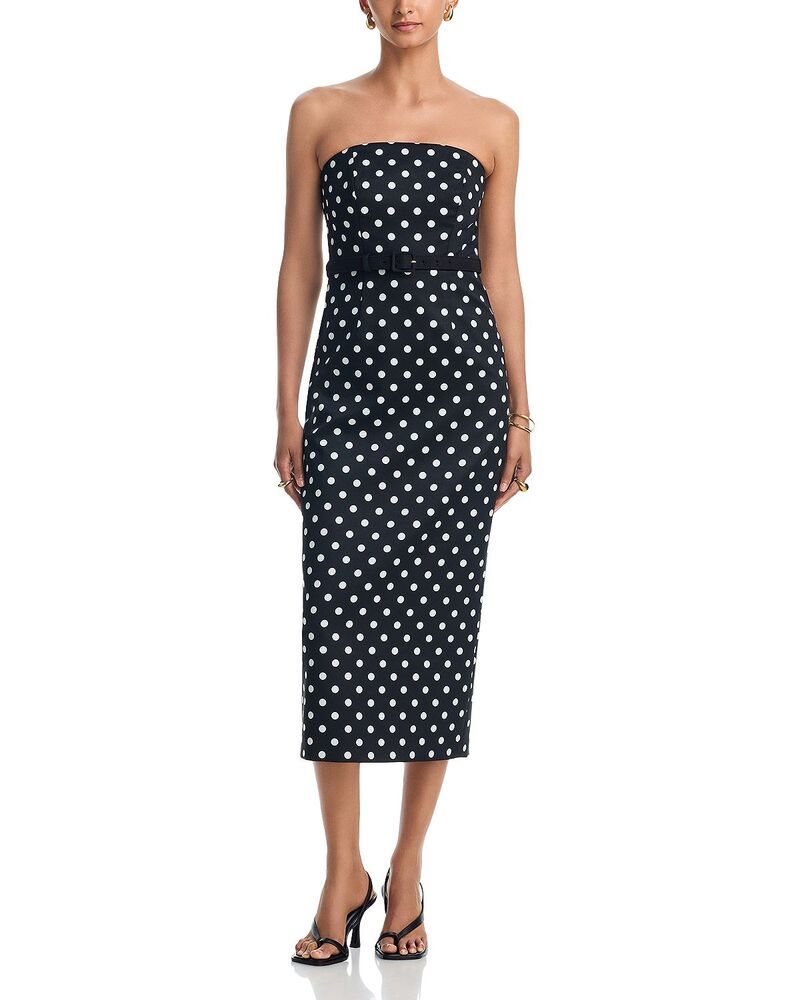 ミリー レディース トップス ワンピース ドット柄 ドット MILLY Kait Polka Dot Dress Blackwhite ホワイト