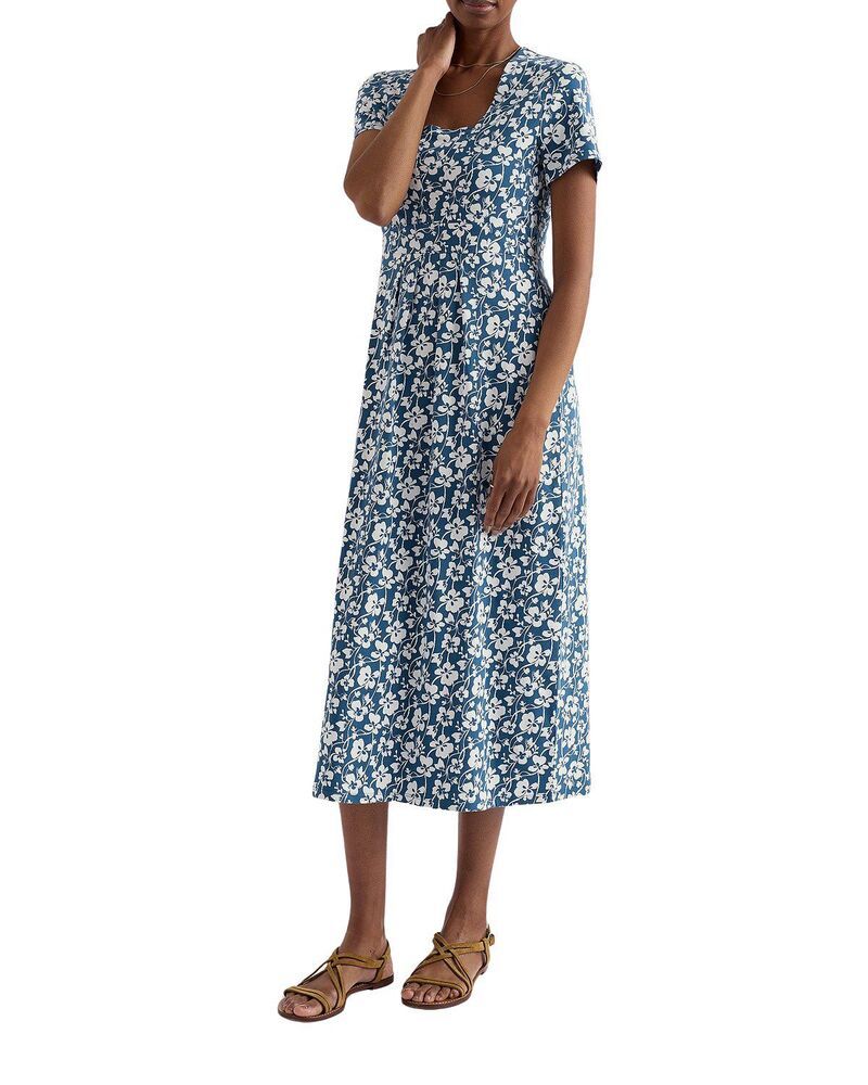 シーソルトコーンウォール レディース トップス ワンピース ミディ Seasalt Cornwall Seed Packet Short Sleeve Midi Dress Mallow Vine D