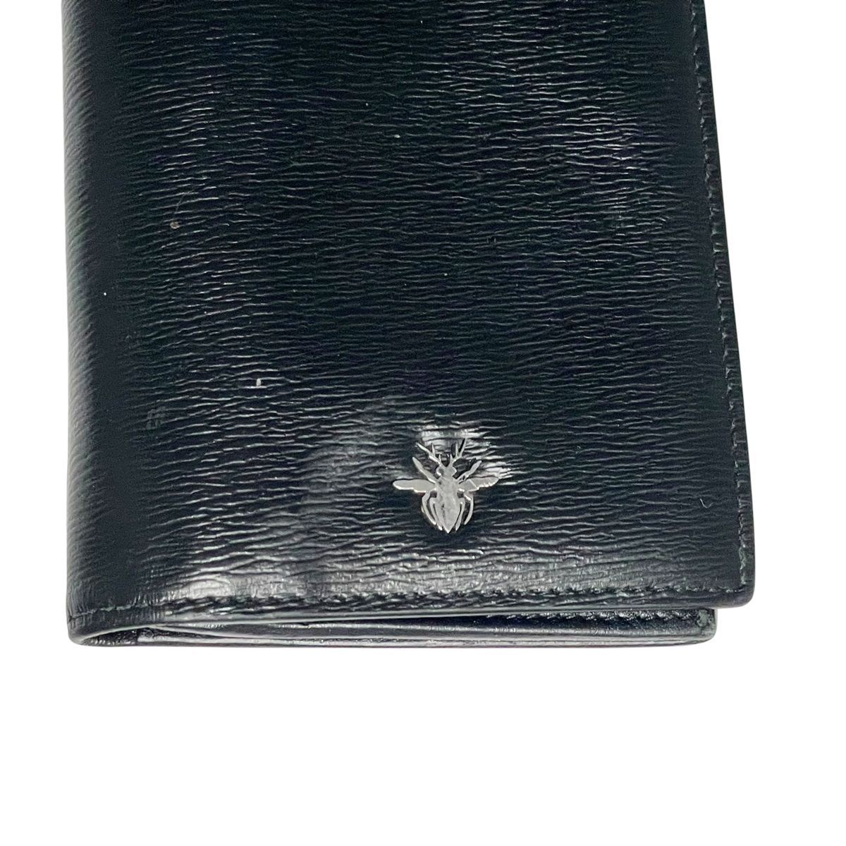 中古】 Dior Homme ディオール オム Bee 二つ折り長財布 2ABBC002