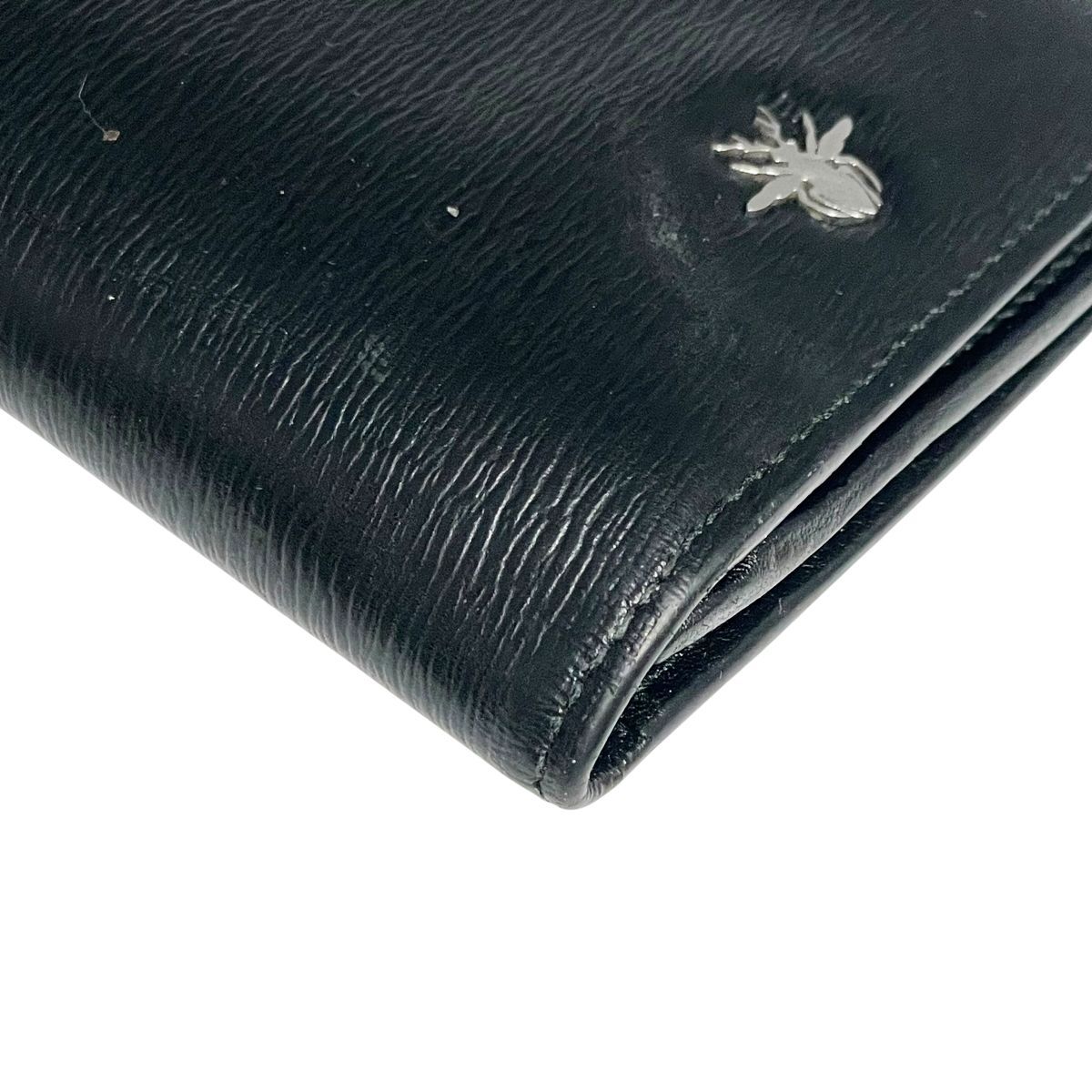 中古】 Dior Homme ディオール オム Bee 二つ折り長財布 2ABBC002