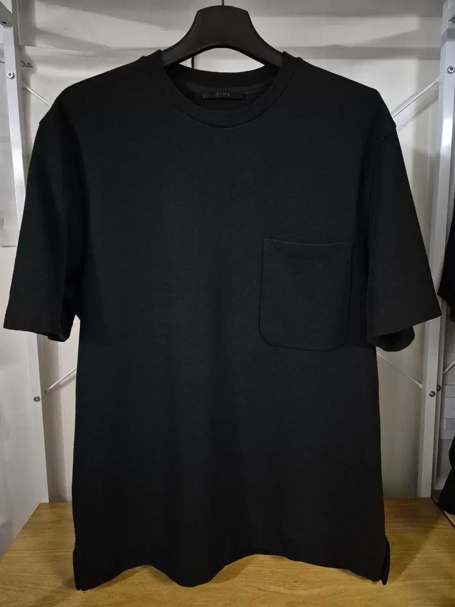 TIME HOMME ポリ ポケット 半袖Tシャツ 105 ブラック
