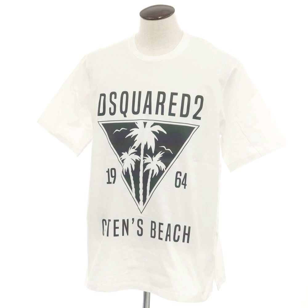 【新品アウトレット】ディースクエアード DSQUARED2 コットン クルーネック 半袖Ｔシャツ ホワイト【サイズXL】【メンズ】 11,168円
