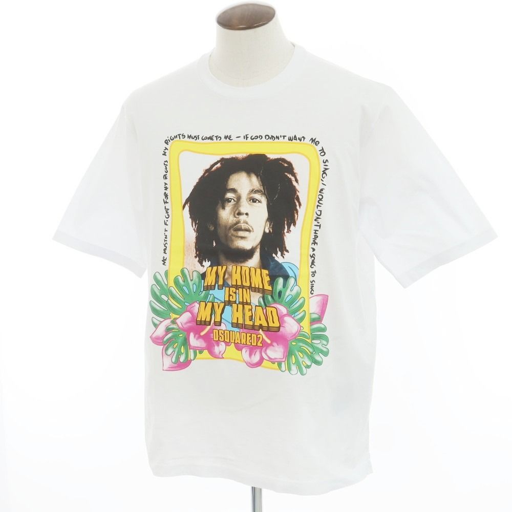 【新品】ディースクエアード DSQUARED2 コットン クルーネック 半袖Ｔシャツ ホワイト【サイズL】【メンズ】 9,957円