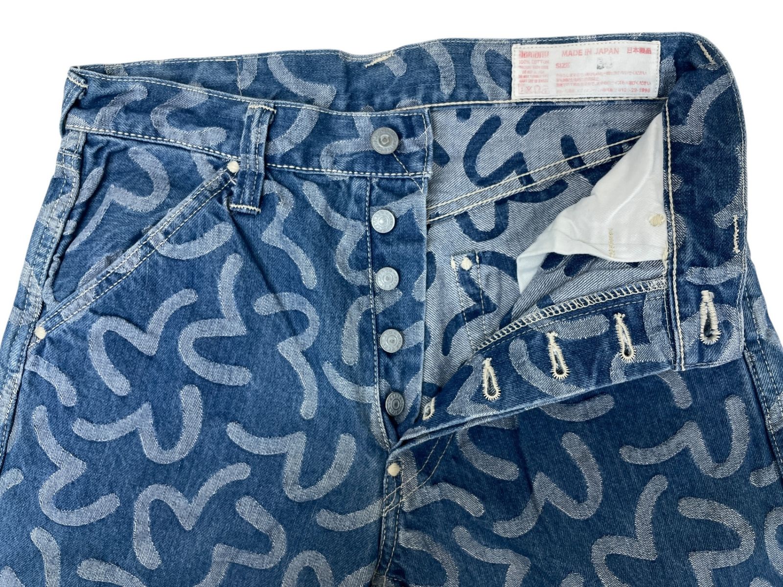 EVISU (エヴィス) LOT.5500 カモメ総柄 ジャガード デニムパンツ 30