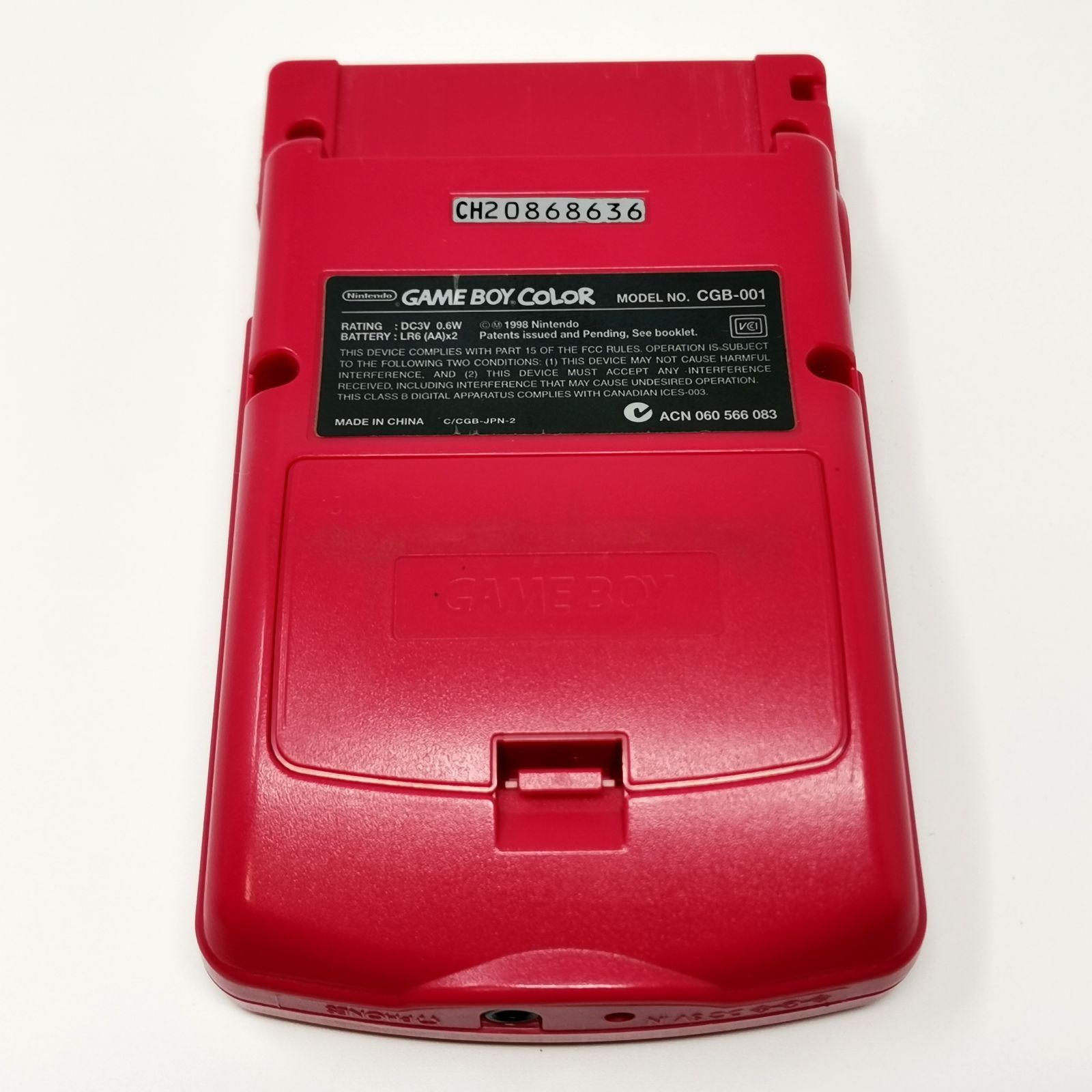 GAME BOY COLOR レッド ゲームボーイカラー CGB-001 動作確認済み 中古