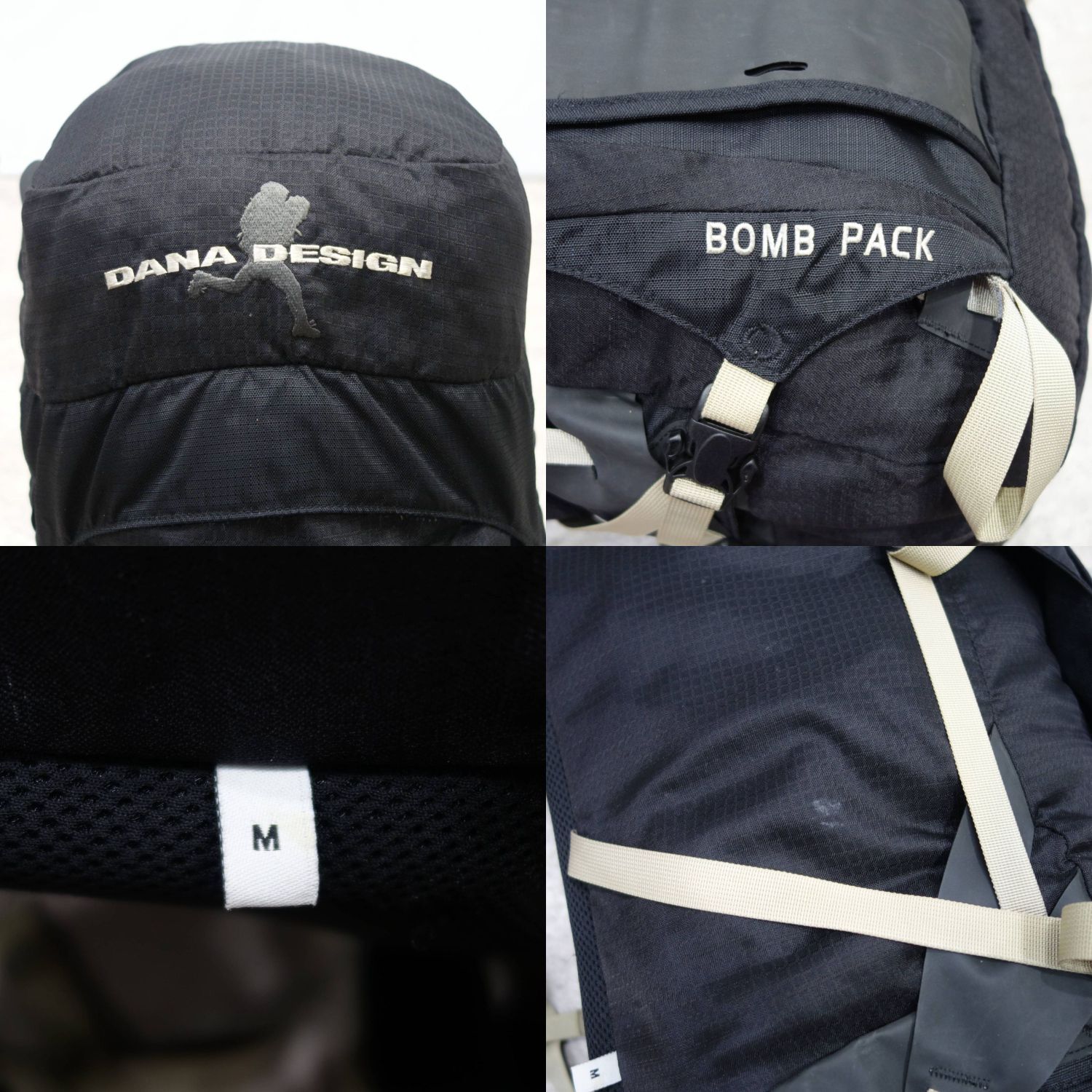 希少 デイナデザイン DANA DESIGN バックパック 登山 ボムパック BOMB PACK 52L アウトドア M ブラック 希少 デイナデザイン DANA DESIGN バックパック 登山 ボムパック B