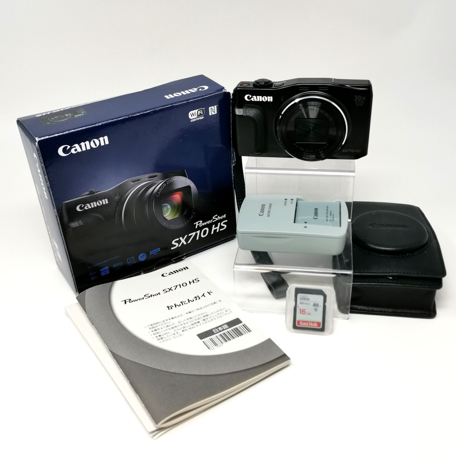 Canon PowerShot SX710HS PC2194 ブラック 箱 SDカード ケース付属　動作確認済 設定初期化済 中古品 管理番号KKVTRKO849