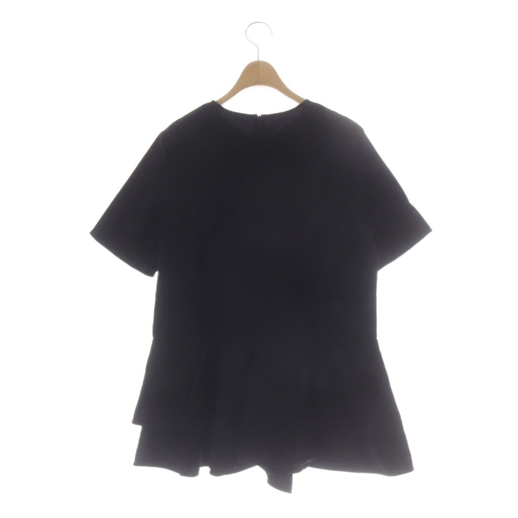 theoryluxe（セオリーリュクス）フリンジ 半袖 トップス ブラック セオリーリュクス theory luxe REFINED JERSEY FLURE カットソー 半袖