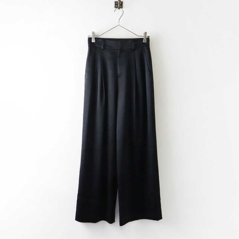 人気 2024SS ドゥーズィエムクラス Deuxieme Classe EVERYDAY I LIKE. Minimal Satin パンツ 34 ブラック／【2400015051178】