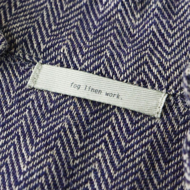 フォグリネンワーク fog linen work リネンウール ヘリンボーン タック