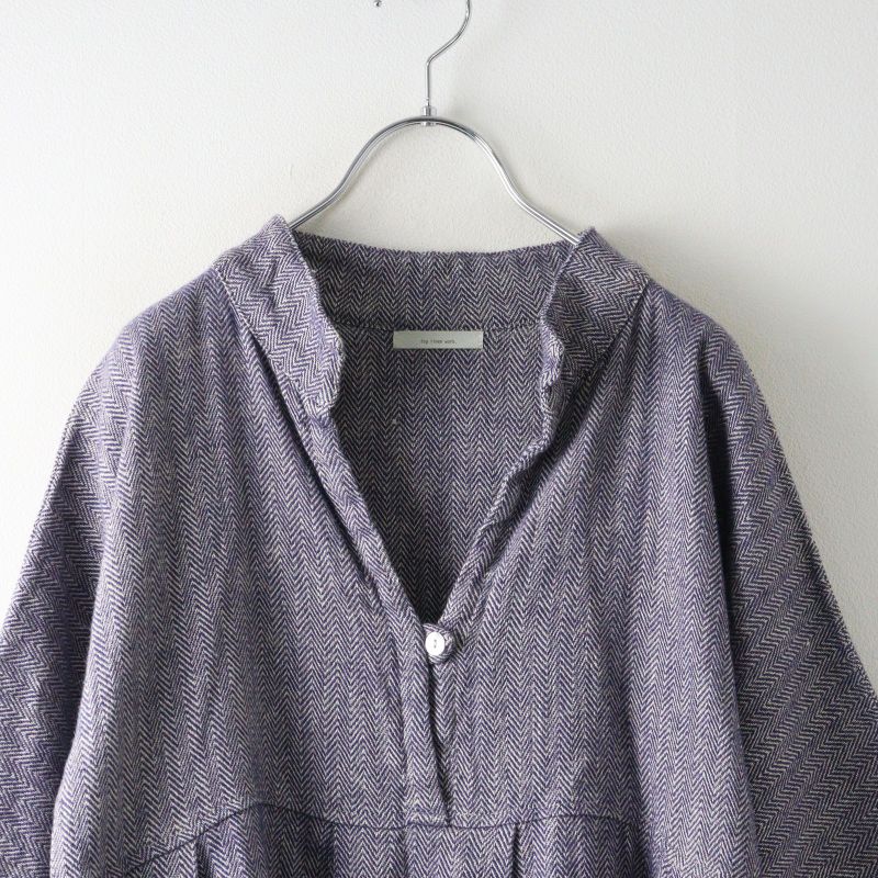 フォグリネンワーク fog linen work リネンウール ヘリンボーン タック