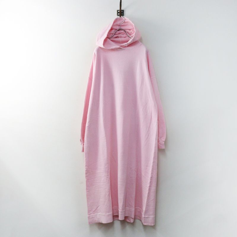 未使用 イチアンティークス ICHI Antiquite's 製品染めスウェットロングパーカー F＼ピンク ワンピース フーディー【2400015047522】