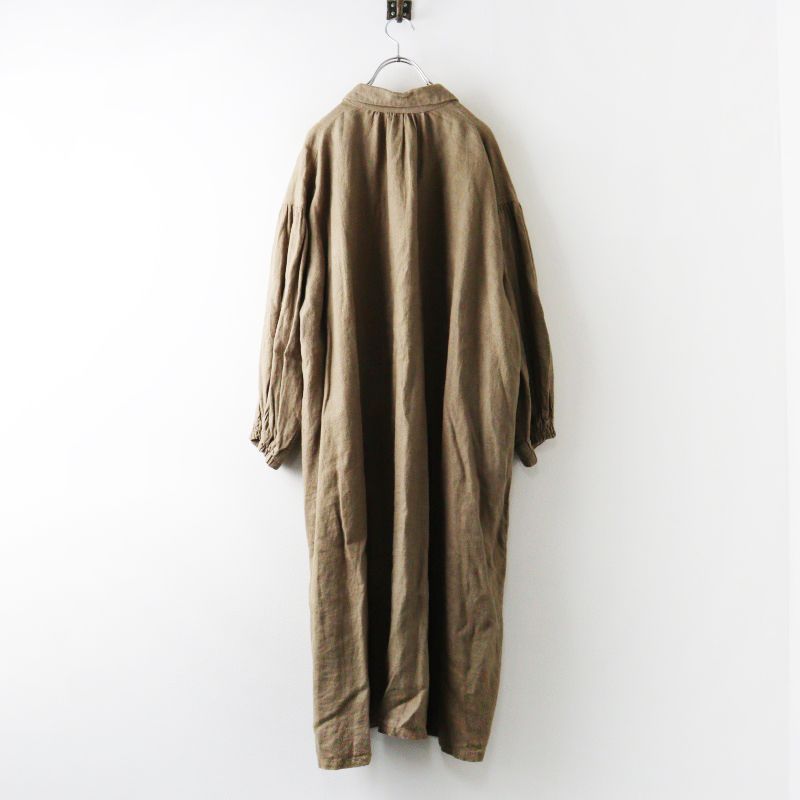 ネストローブ nest Robe ラミーリネン 起毛 ワンピース F カーキ