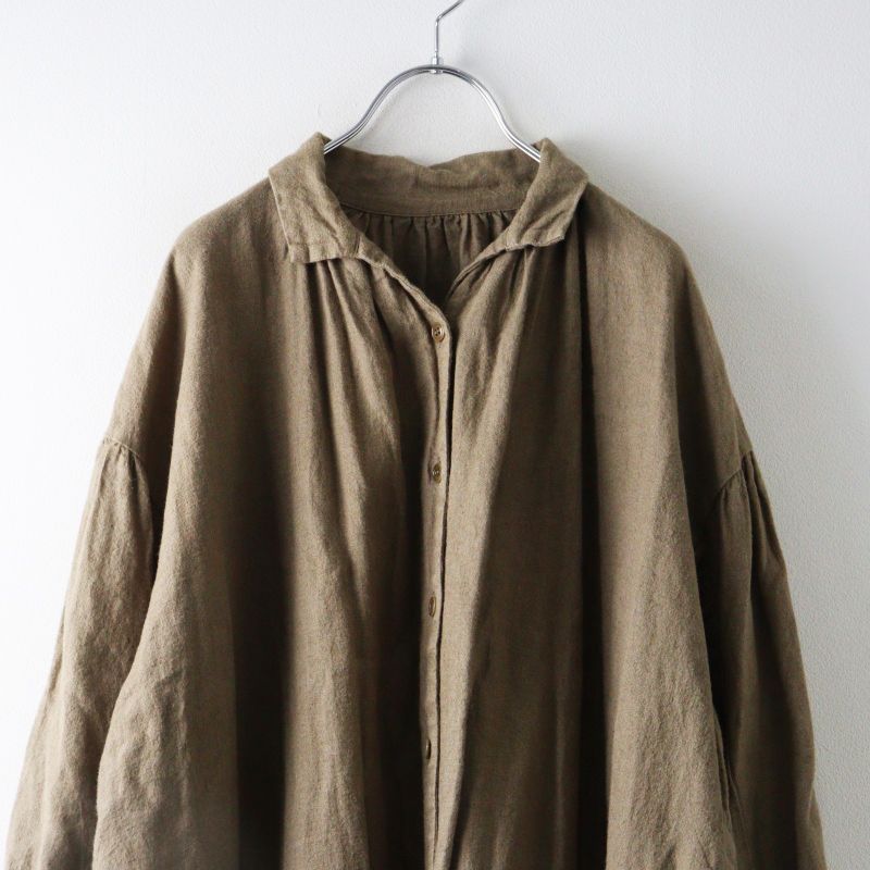 ネストローブ nest Robe ラミーリネン 起毛 ワンピース F カーキ