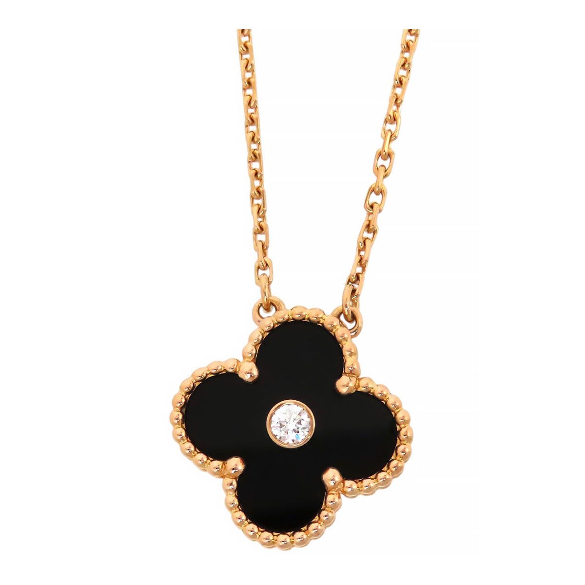 ヴァンクリーフ＆アーペル ヴィンテージ アルハンブラ ネックレス 2016年ホリデー限定 Au750 (K18PG) レディース Van Cleef & Arpels【中古】 【ジュエリー】