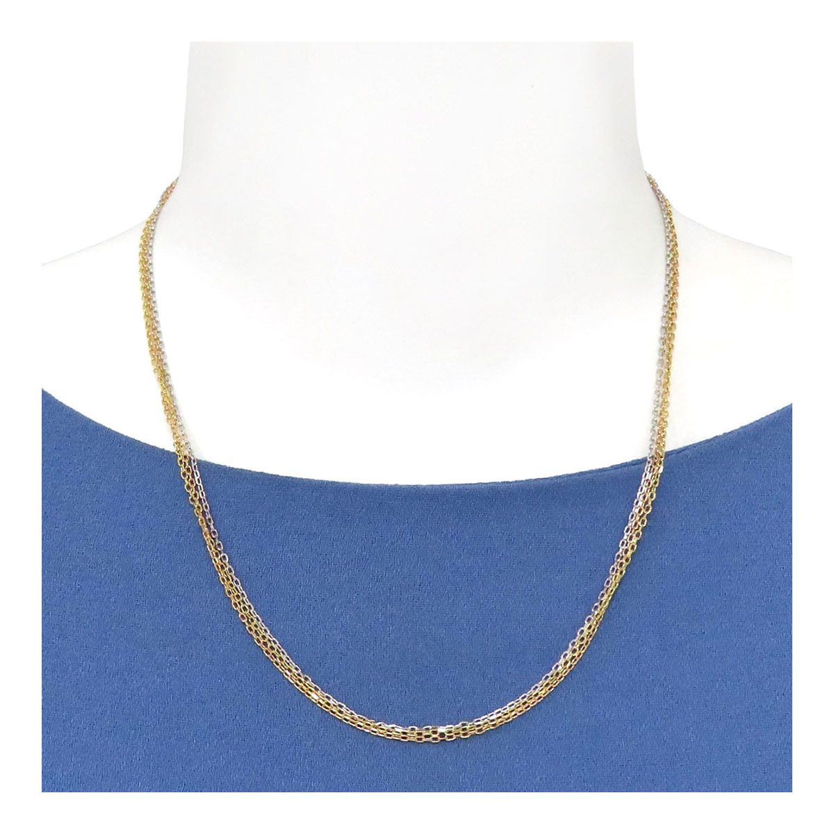 カルティエ トリニティ チェーン ネックレス 750 (K18WG K18YG K18PG) レディース CARTIER【中古】 【ジュエリー】