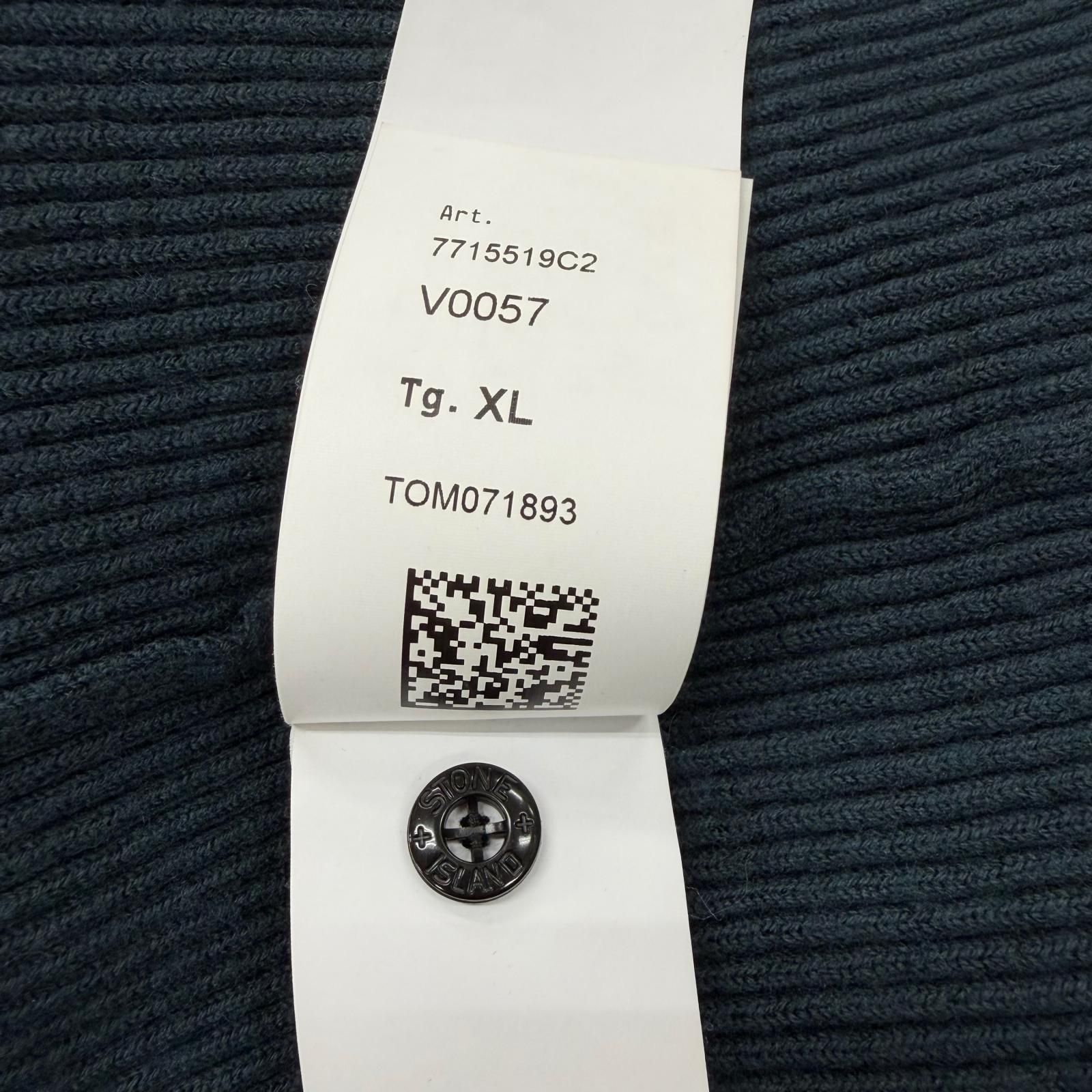 美品▽STONE ISLAND ストーンアイランド 7715519C2 ウール100% ロゴ