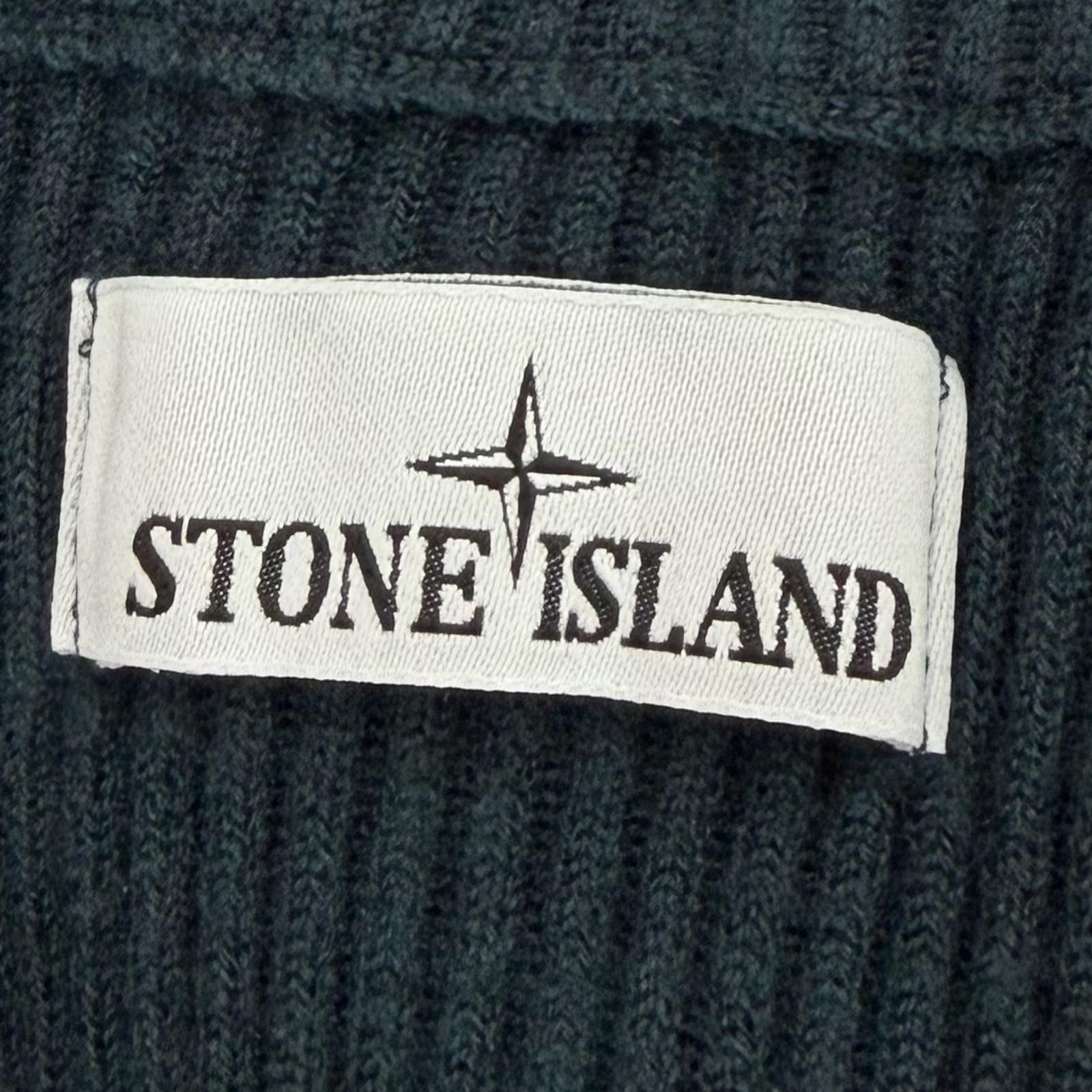 美品▽STONE ISLAND ストーンアイランド 7715519C2 ウール100% ロゴ