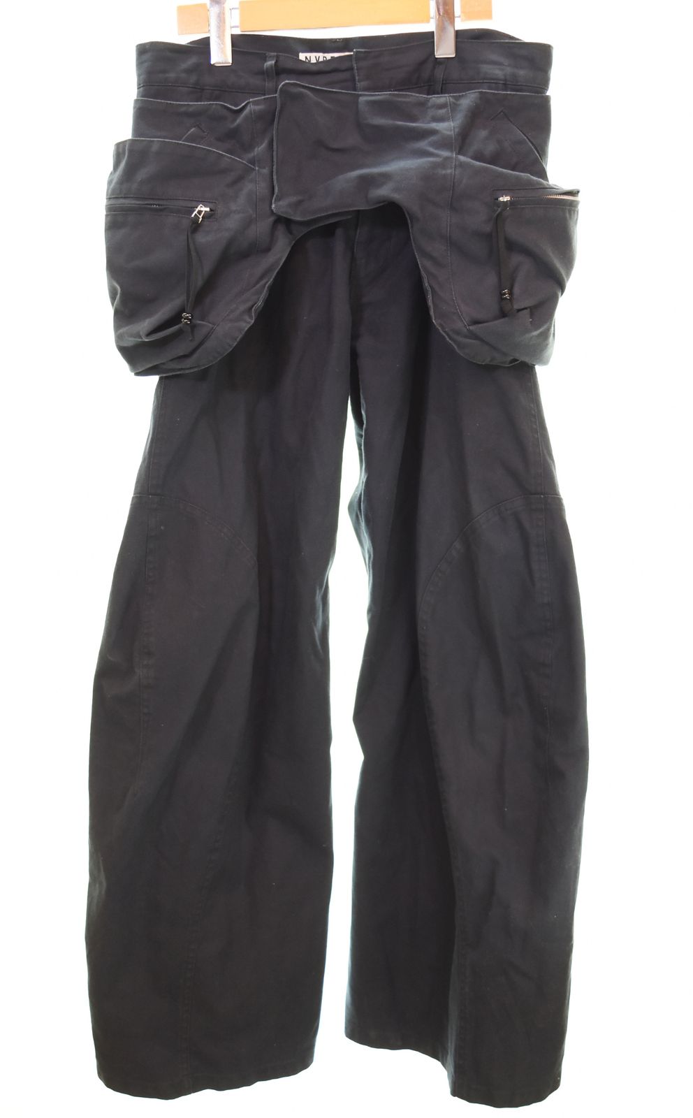 ネヴァーフォーゲット NVRFRGT DETACHABLE UTILITY CURVED LEG PANTS カーヴ レッグ パンツ 2WAY ジップフライ バギー NF251P06 ボトムスその他 ブラック 2 103MB-1076