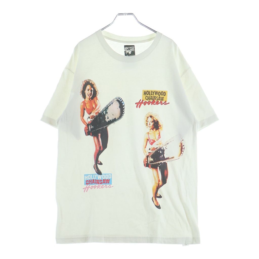 WACKO MARIA (ワコマリア) Hollywood Chainsaw Hookers ハリウッドチェーンソーホーカーズ フロントフォトプリント 半袖Tシャツ カットソー ホワイト