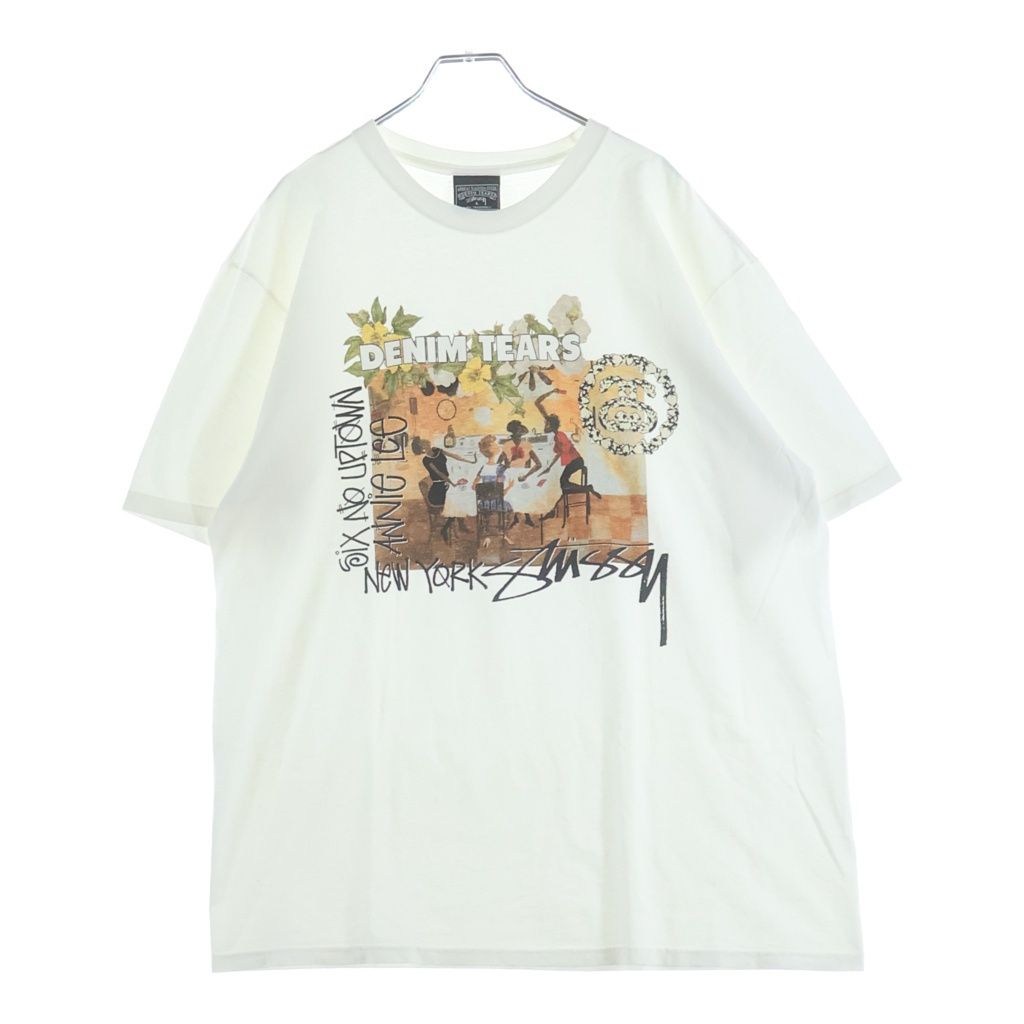 STUSSY (ステューシー) ×DENIM TEARS Annie Lee Tee デニムティアーズ アニーリー フロントプリント 半袖Tシャツ カットソー ホワイト