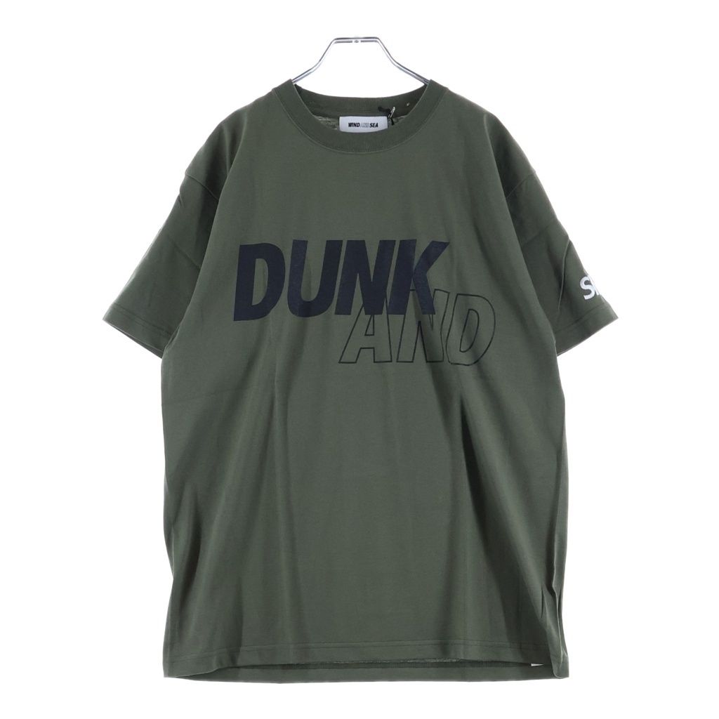 WIND AND SEA (ウィンダンシー) ×SNKR DUNK スニーカー ダンク プリント半袖Tシャツカットソー カーキ WDS-SNKR-03 7,538円