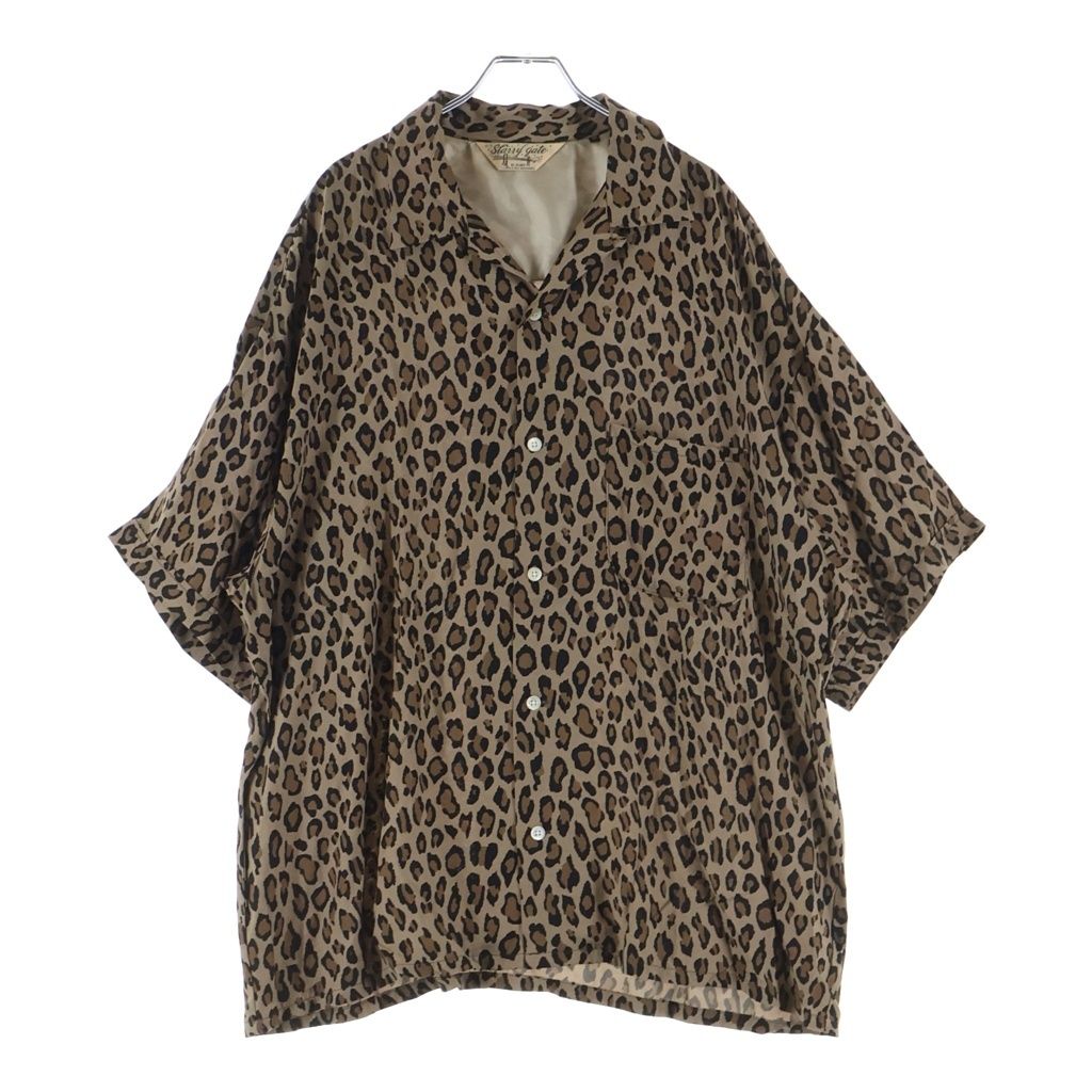 JELADO (ジェラード) STARRY GATE Leopard Pattern Vincent Shirt レオパード レーヨン オープンカラー ヴィンセント 半袖シャツ ブラウン