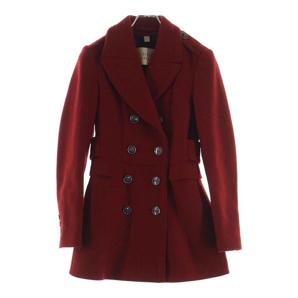 BURBERRY バーバリー コート ハーフコート レッド Sサイズ相当 BURBERRY BRIT (バーバリー ブリット) BURBERRY BRIT ウールカシミア