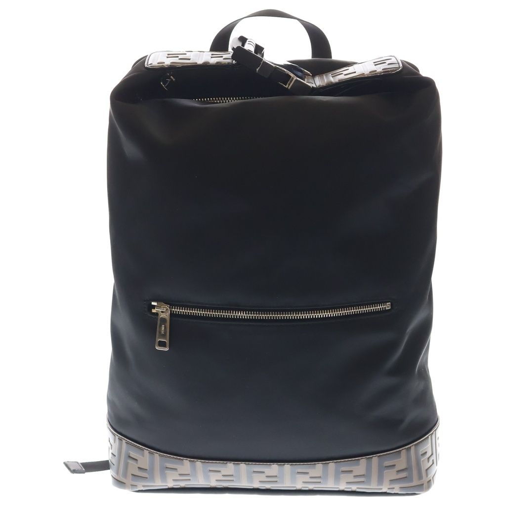 FENDI (フェンディ) ズッカ柄 ナイロン レザー バックパック リュック