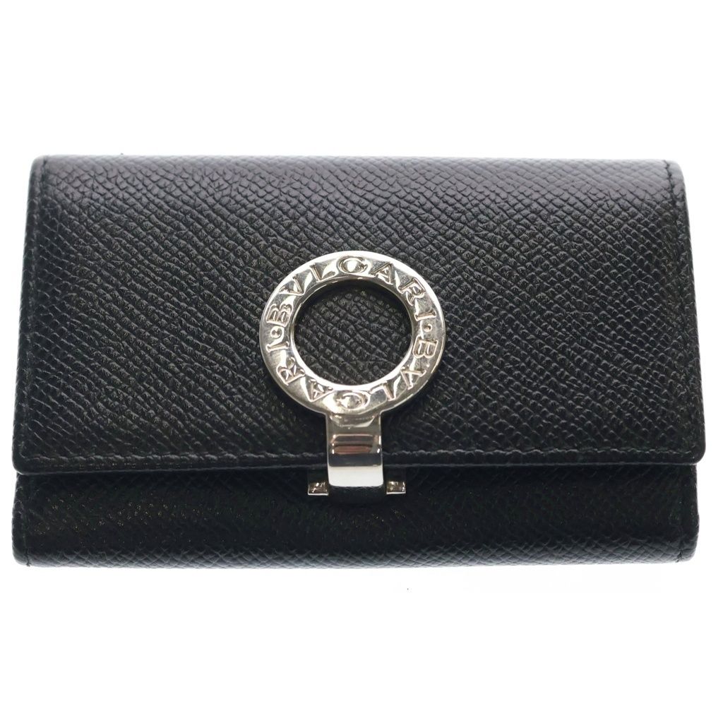 BVLGARI (ブルガリ) 6連キーケース レザー ブラック SV金具