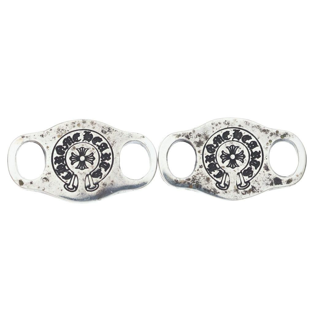 CHROME HEARTS (クロムハーツ) SHOELACE SET V1 シューレース デュブレ 2個セット シルバー BCA313
