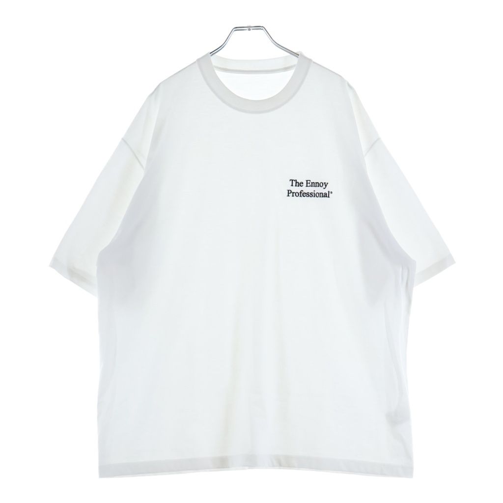 The Ennoy Professional (エンノイプロフェッショナル) PROFESSIONAL LOGO T-Shirt プロフェッショナルロゴ クルーネックロゴ半袖Tシャツ カットソー ホワイト SS24BRENCT04NTL