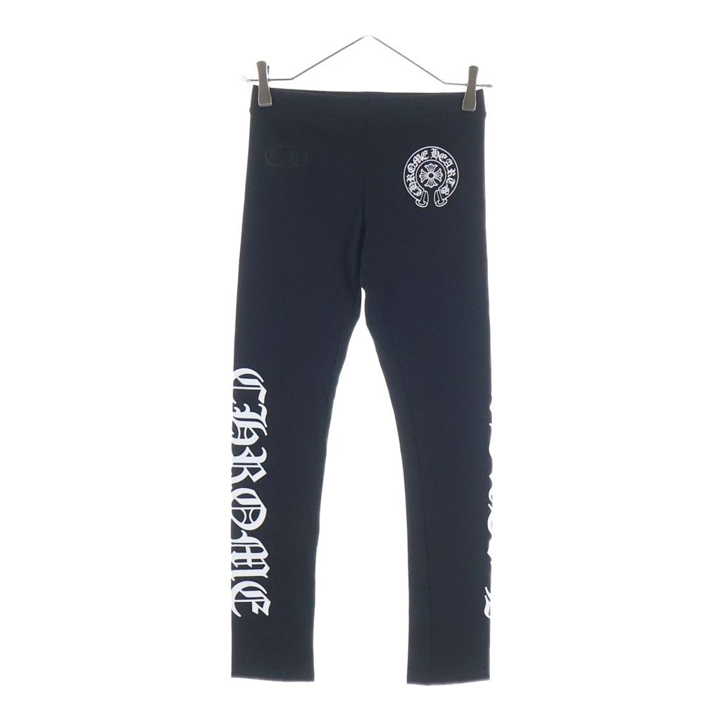 CHROME HEARTS (クロムハーツ) CH LEGGINGS ホースシュープリント レギンスパンツ ブラック