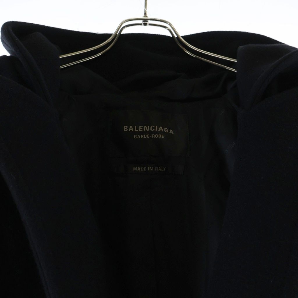 BALENCIAGA バレンシアガ 25AW Hooded Long Coat フーデッド ウール ロングコート ブラック 852338TQU14 BALENCIAGA (バレンシアガ) 25AW Hooded Long Coat フーデッド ウール