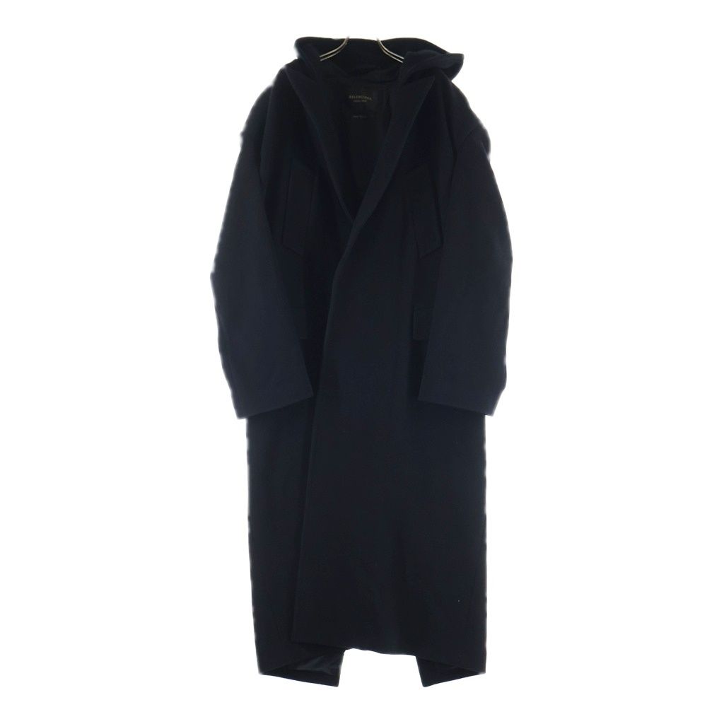 BALENCIAGA バレンシアガ 25AW Hooded Long Coat フーデッド ウール ロングコート ブラック 852338TQU14 BALENCIAGA (バレンシアガ) 25AW Hooded Long Coat フーデッド ウール