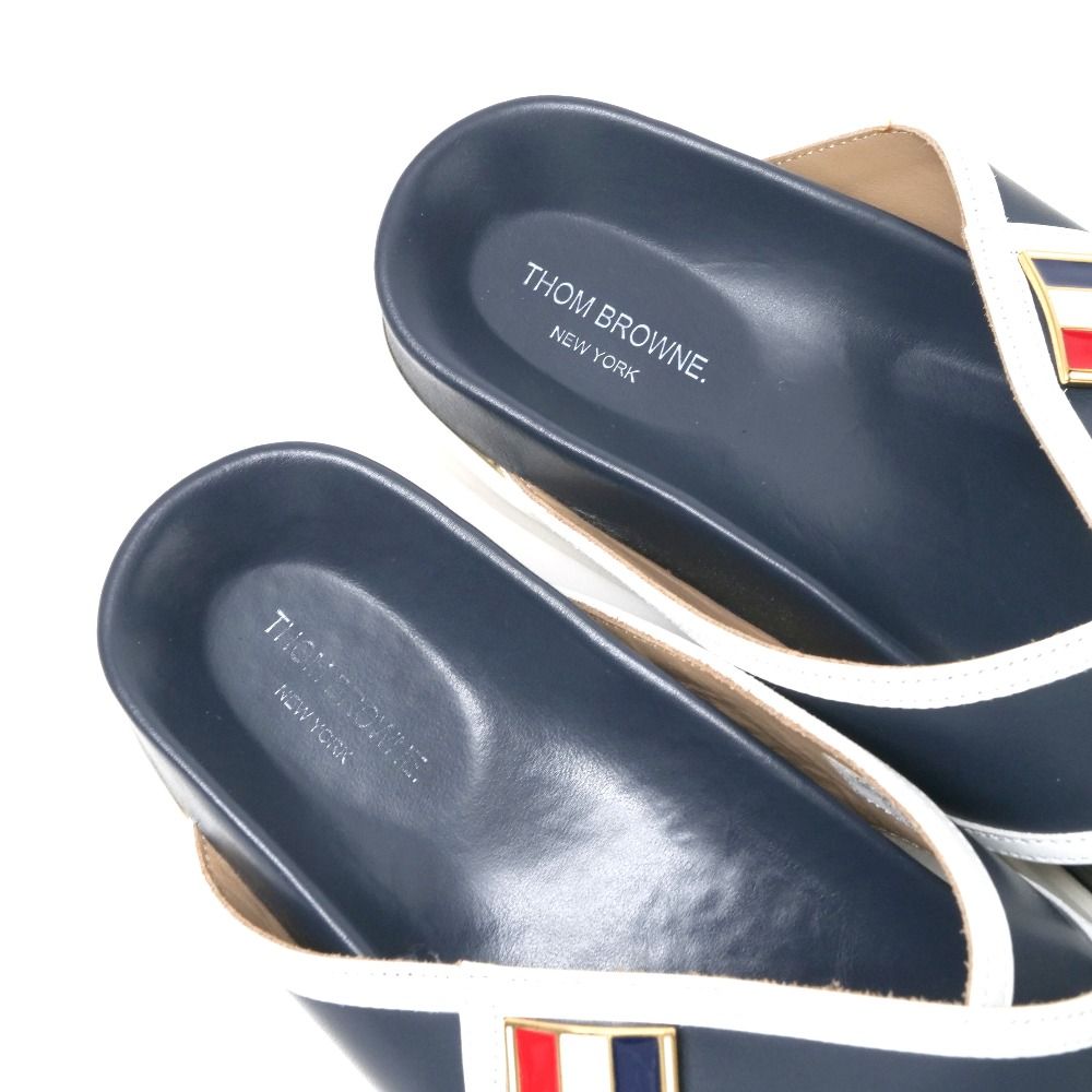 THOM BROWNE トムブラウン サンダル サイズ41 ロゴプレート クリス