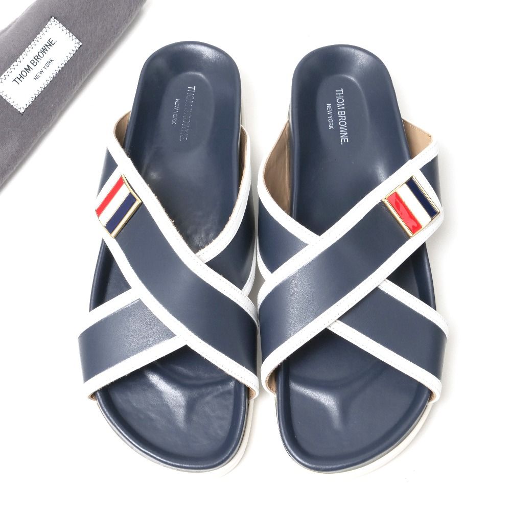 THOM BROWNE トムブラウン サンダル サイズ41 ロゴプレート クリス