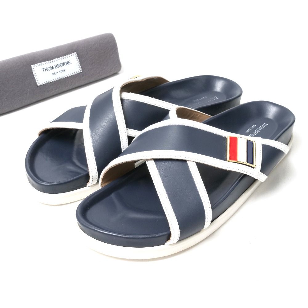 THOM BROWNE トムブラウン サンダル サイズ41 ロゴプレート クリス