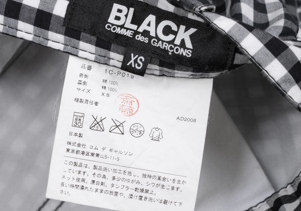 ブラックコムデギャルソンBLACK COMME des GARCONS コットンギンガム