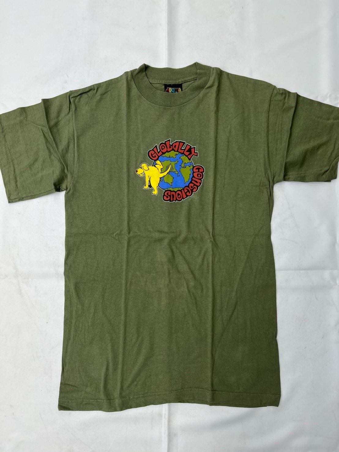 DOGPILE ドッグパイル　プリントTシャツ　古着　オリーブ　M