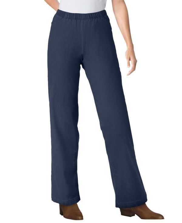 ウーマン ウィズイン レディース ボトムス デニムパンツ プチ デニム ジーンズ Woman Within Petite Within Fineline Stretch Denim WideLeg P